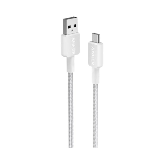 ANKER 322 UBS-A TO USB-C CABLE 3FT WHITE - كيبل يو اس بي تايب سي من انكر ابيض