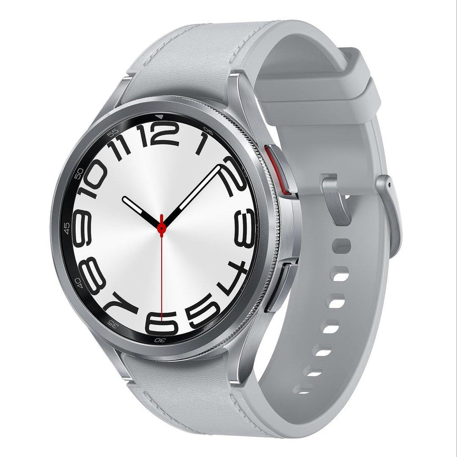SAMSUNG GALAXY WATCH 6 47 MM SILVER - ساعة سامسونج جالاكسي 6 47 مم فضية
