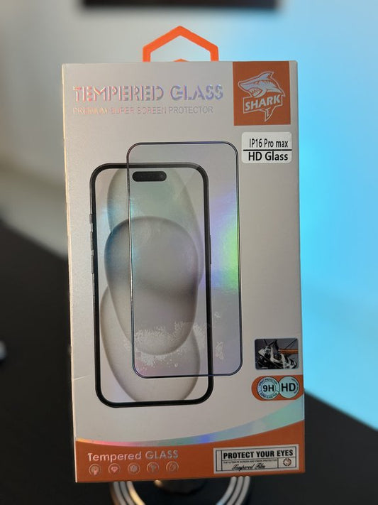 SHARK GLASS FOR IPHONE 16 PRO MAX - لاصق زجاج ايفون ١٦ برو ماكس