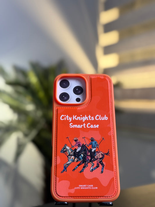 POLO CASE FOR IPHONE 16 PRO MAX ORANGE - كفر ايفون 16 برو ماكس برتقالي