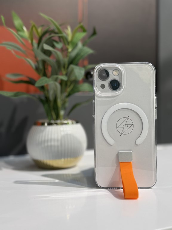 CLEAR CASE MAGSAFE IPHONE 14 WHITE - كفر شفاف ماك سيف للايفون 14 ابيض