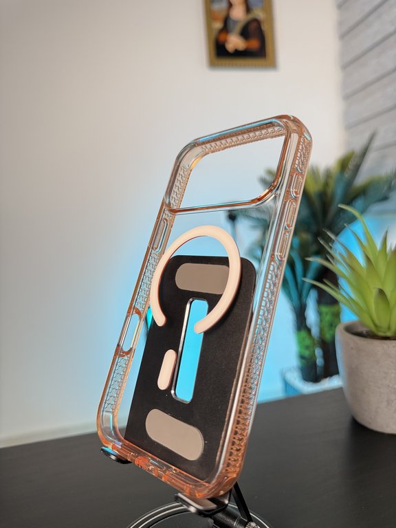 IPHONE 17 PRO MAX MAGNETIC CAMERA FRAME HARD CASE ORANGE - كفر ايفون 17 برو ماكس ماك سيف برتقالي