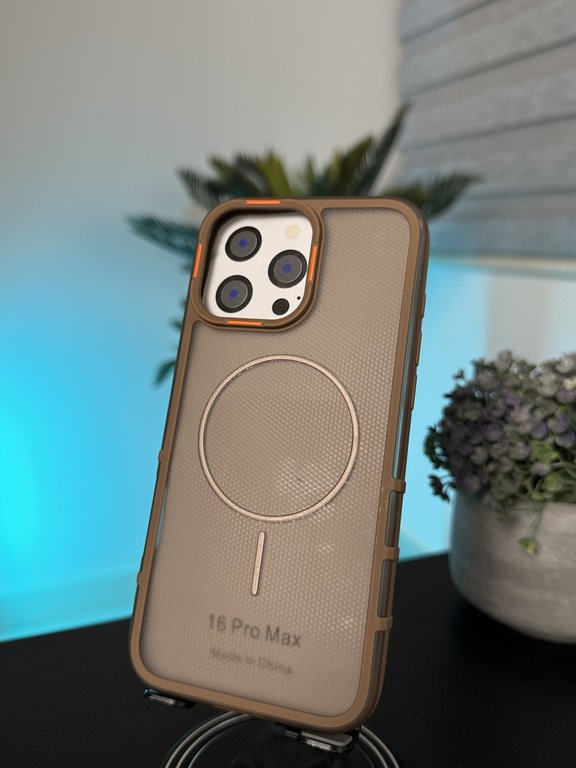 YOTOO CASE FOR IPHONE 16 PRO MAX BROWN- كفر ماك سيف للايفون 16 برو ماكس