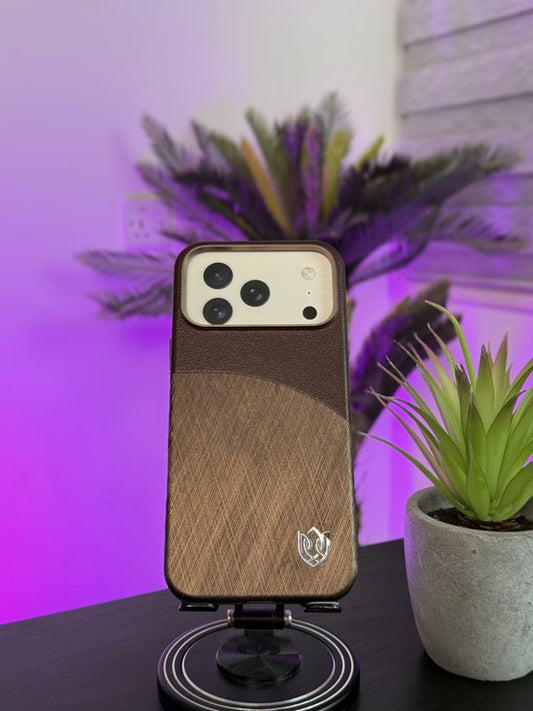 RV88 CASE FOR IPHONE 17 PRO MAX COFFEE- كفر جلد جوزي للايفون 17 برو ماكس