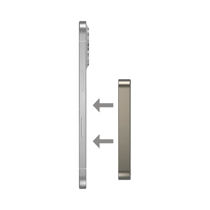 Momax Q.Mag X1 Qi2 Magnetic Wireless Battery Pack 10000mAh Gen 2 Titanium - باوربنك 10000 ملي امبير لاسلكي مغناطيسي الجيل الثاني من موماكس لون تيتانيوم