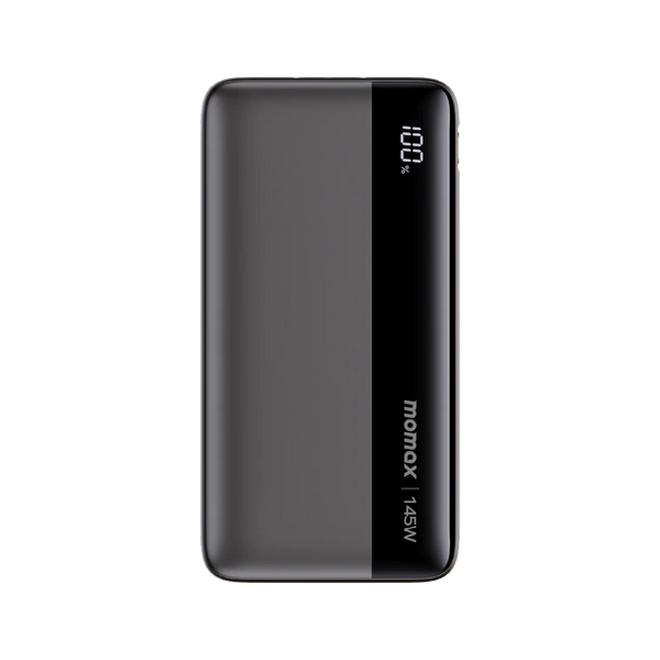 Momax Power 25000mAh PD145W External Battery Pack Black - باوربنك 25000 ملي امبير 145 واط مع شاشة رقمية من موماكس اسود