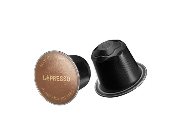 LePresso Aluminum capsules for Nespresso 100% Arabica 10pc - Colombia origin blend - كبسولات الالمنيوم للقهوة العربية 100% الأصلية من ليبريسو