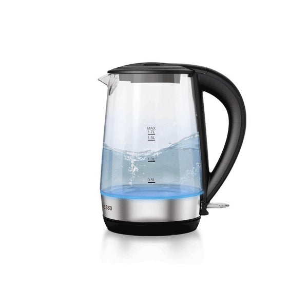 LEPRESSO TRANSPARENT QUICK-BOIL GLASS KETTLE - غلاية كهربائية زجاجية شفافة سريعة الغليان 1.7 لتر من ليبريسو