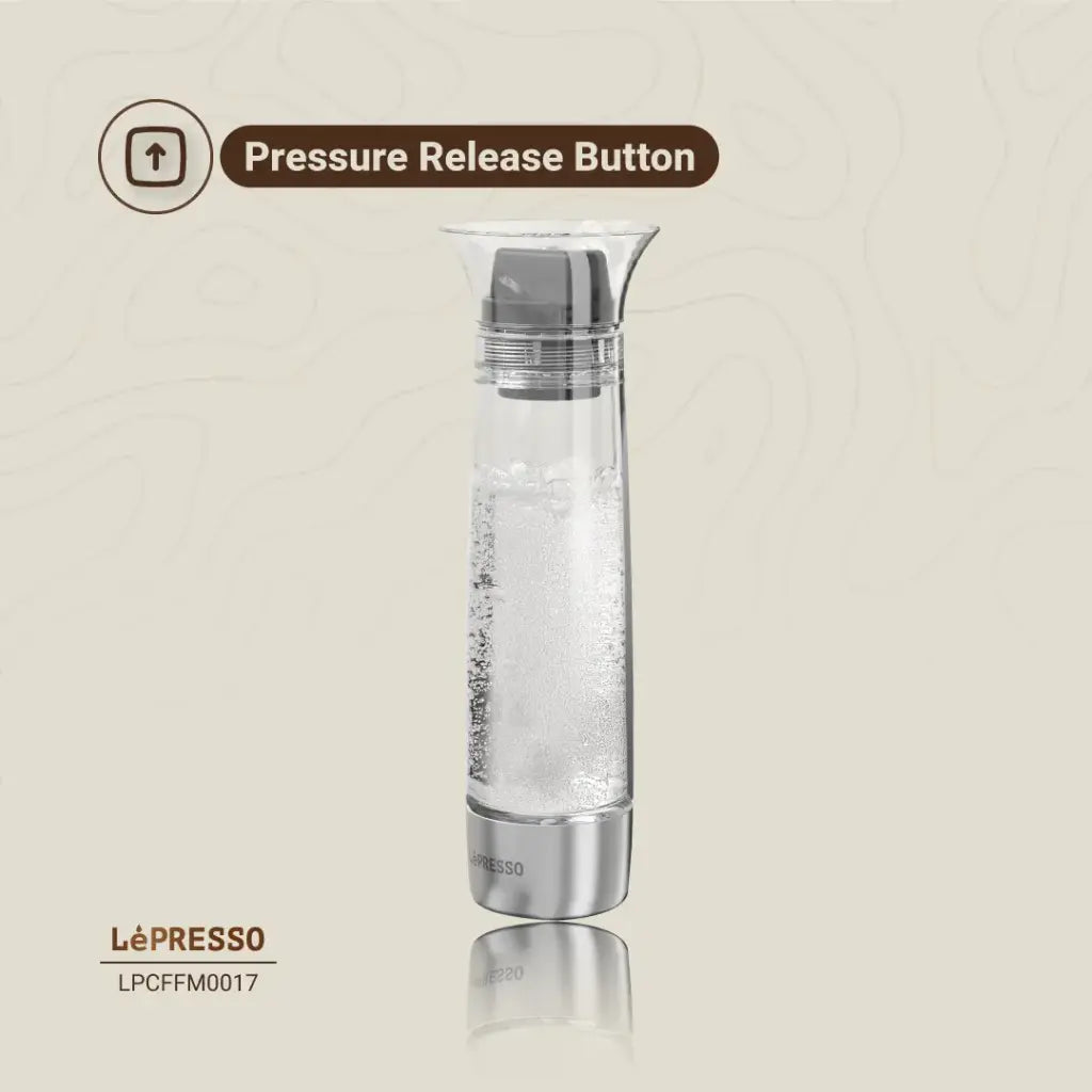LePresso Sparkling Water Maker With Pressure Release Button  Black - جهاز صنع المياه الغازية مع زر تحرير الضغط من ليبريسو اسود(المنتج لا يتضمن قنينة غاز)