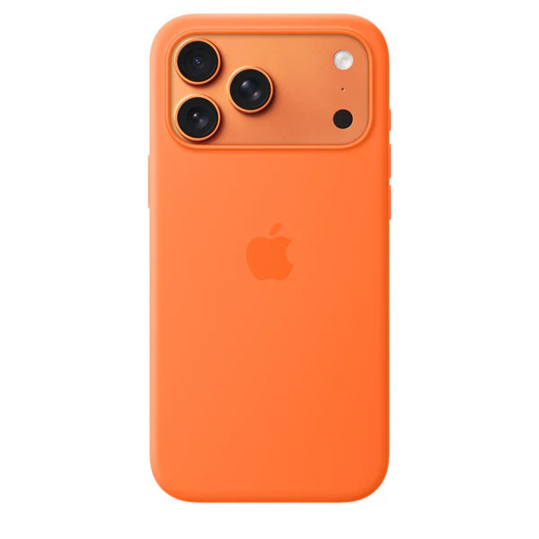 iPhone 17 Pro Max Silicone Case with MagSafe Orange - كفر ايفون 17 برو ماكس سيليكون ماك سيف من ابل برتقالي