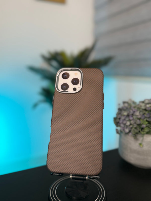 MMKIO CASE FOR IPHONE 16 PRO MAX BROWN - كفر للايفون 16 برو ماكس جوزي
