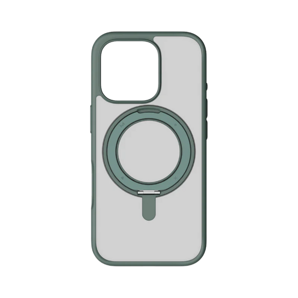 Momax Roller  Magnetic Case iPhone 16 Pro Max - كفر ماك سيف مع ستاند للايفون 16 برو ماكس من موماكس اخضر