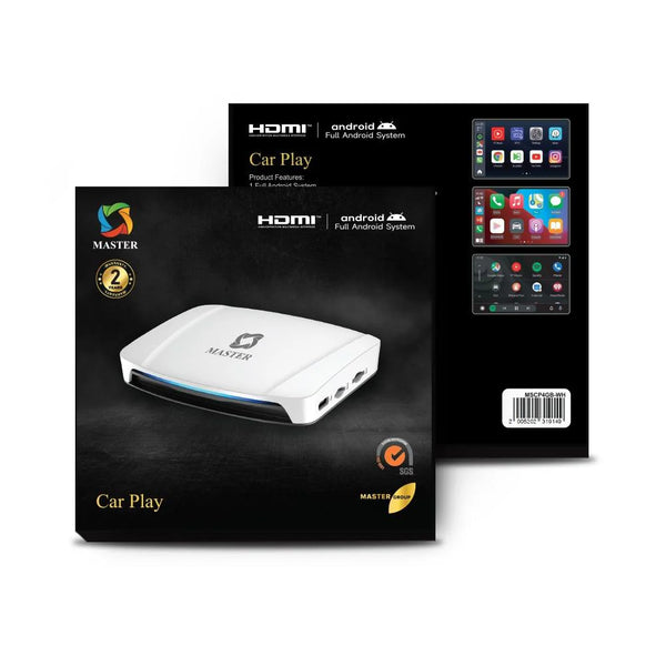 Master Car Play 6 64GB HDMI - White - كار بلي واندرويد اوتو من ماستر ابيض