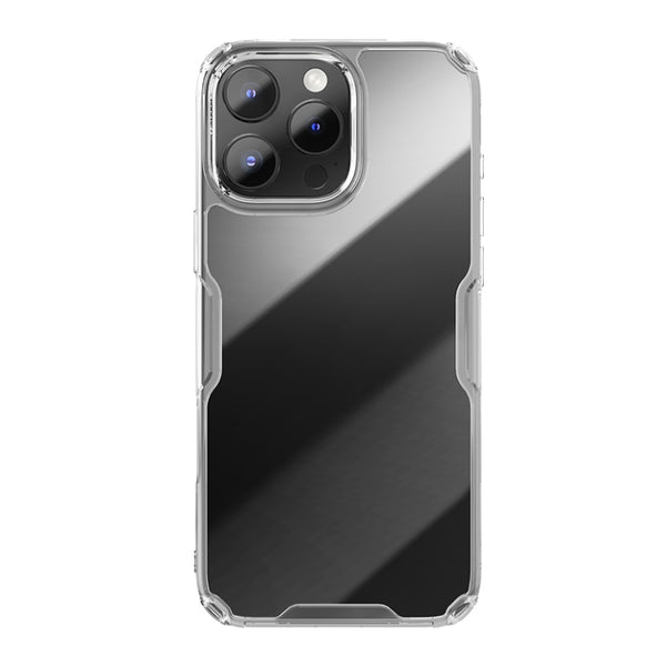 Nillkin Nature TPU Pro Case for Apple iPhone 16 Pro Max White - كفر للايفون 16 برو ماكس من نيلكين ابيض شفاف