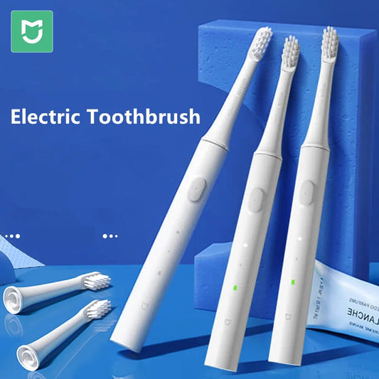 Mijia Sonic Electric Toothbrush T100 WHITE - فرشاة اسنان كهربائية من شاومي ابيض
