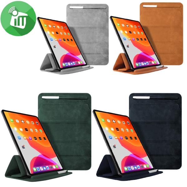 MUTURAL LEATHER POUCH & TABLET STAND - ستاند جلد للايباد مع مكان مخصص للقلم من موترال