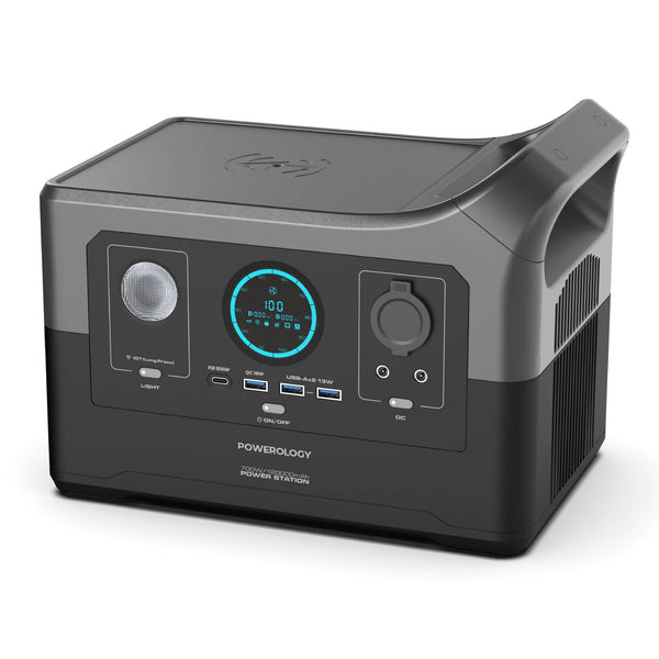 POWEROLOGY PORTABLE POWER GENERATOR FAST CHARGING WITH APP 120000MAH 700W - مولد طاقة محمول 120000 ملي امبير 700 واط مع شاشة رقمية من باورولوجي