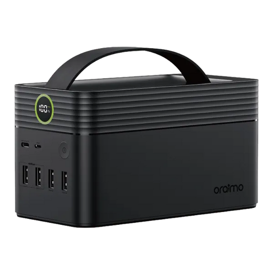 ORAIMO POWER BANK KIT 60K MAH 222WH BLACK - باوربنك 60000 ملي امبير متعدد المنافذ مع شاحن جداري وكيبل من اورايمو اسود