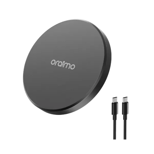 Oraimo PowerDock 15W Magnetic Wireless Charging Pad- قاعدة شحن لاسلكي مغناطيسية باور دوك بقدرة 15 واط من اورايمو