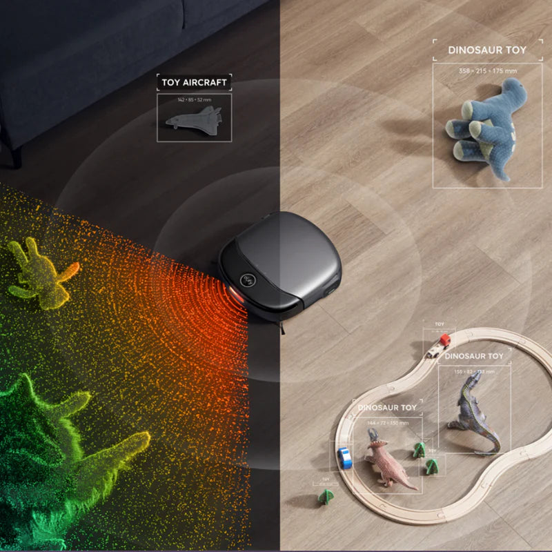 Anker Eufy Robot Vacuum Omni S1 Pro Black - روبوت التنظيف اومني اس 1 برو كنس ومسح 8000 باسكال من انكر اسود