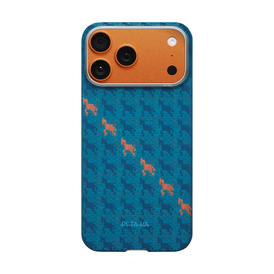 PITAKA HAPPINESS RIDES IN PITAKA EDGE CASE FOR IPHONE 17 PRO MAX INDIGO - كفر ايفون 17 برو ماكس ماك سيف من بيتاكا