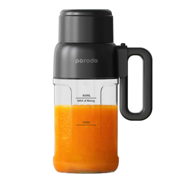 Porodo LifeStyle Portable Juicer Blender with Straw 800mL 120W - خلاط شحن محمول 800 مل 120 واط من بورودو