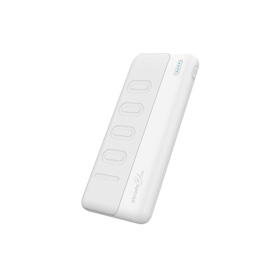 Porodo Blue 10000 mAh Powerbank Micro Type-C and 2XUSB A White - باوربنك 10000 ملي امبير من بورودو ابيض