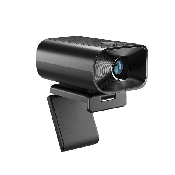 Powerology 1080p Web Cam with 5x Digital Zoom Built-In Mic and Speaker - كاميرا ويب بدقة 1080 بكسل مع تقريب رقمي 5x وميكروفون ومكبر صوت مدمجين من باورولوجي