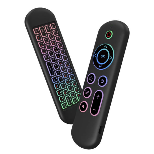 Porodo Air Mouse Remote Mini Keyboard Black - ريموت ماوس هوائي مع كيبورد مصغر من بورودو
