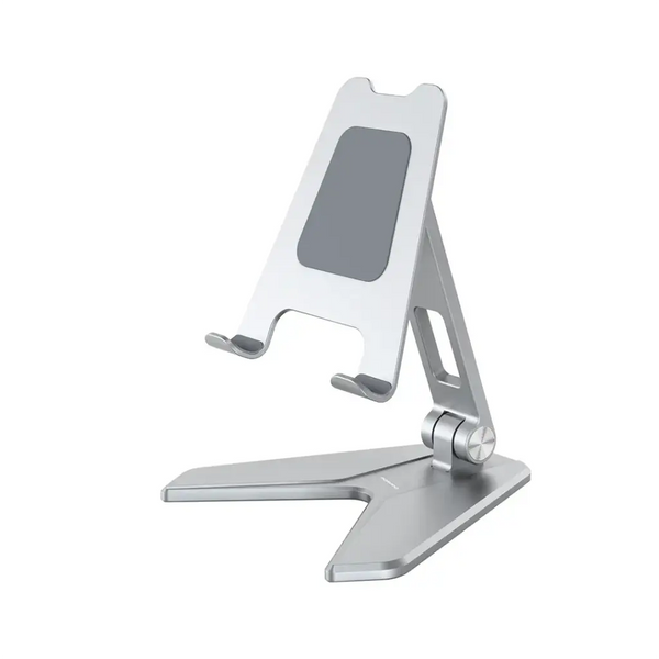 Porodo 180 Adjustable Aluminum Phone Holder Silver - ستاند هاتف مكتبي قابل للتعديل من بورودو فضي