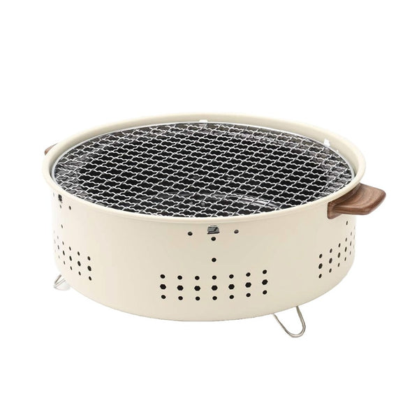 Porodo Lifestyle Camping Mini Outdoor Round BBQ/Charcoal Grill Light Brown - شواية الفحم دائرية صغيرة للتخييم من بورودو