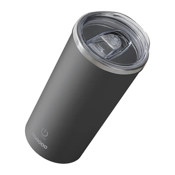 Porodo Lifestyle 400ml Auto-Stirring Suction Twin Wall Cup Black - كوب التحريك المغناطيسي والشفط 400 مل من بورودو اسود