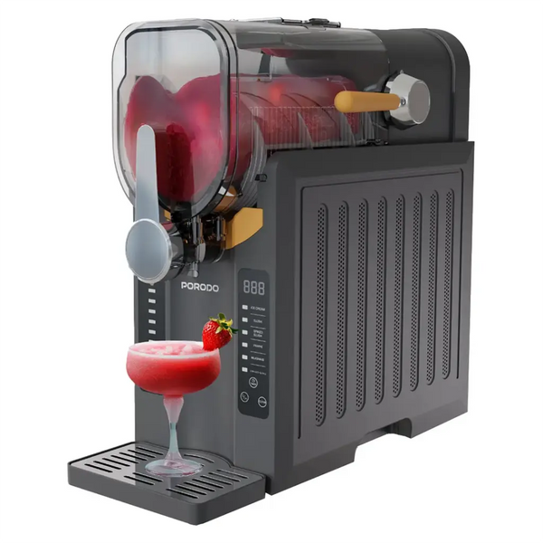 Porodo Lifestyle 200W Slushie and Frozen Drink Maker Machine Black - ماكنة صنع المشروبات المثلجة الازبري والسلاش بقوة 200 واط من بورودو لايف ستايل لون أسود