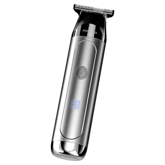 Porodo Lifestyle 8W Hair Trimmer with 3 Detachable Combs 1200mAh Silver - ماكنة حلاقة الشعر واللحية اللاسلكية من بورودو