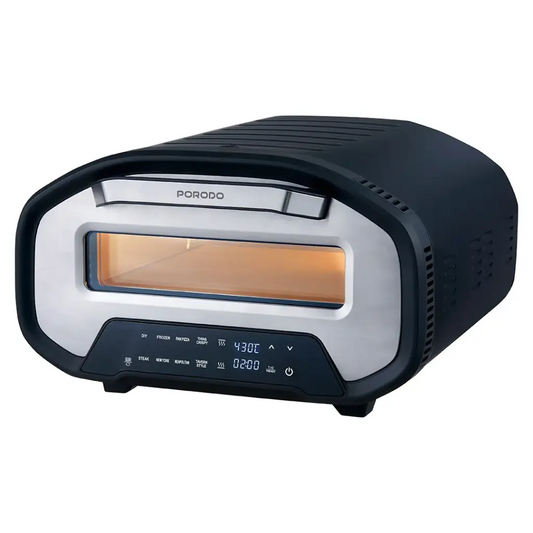 Porodo Lifestyle Pizza Oven 12L Black - فرن بيتزا كهربائي بقدرة 2200 واط وبسعة 12 لتر من بورودو اسود