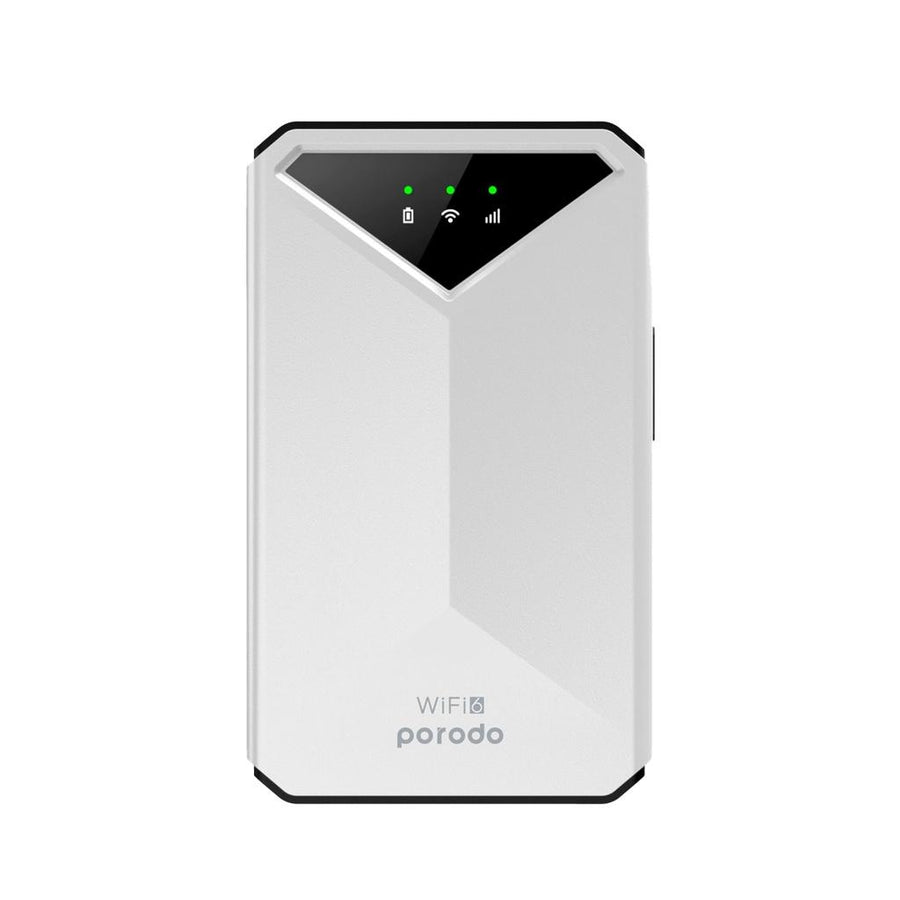 Porodo portable MiFi 3G/4G Router CAT4 V2 without Dispaly White - راوتر محمول من بورودو