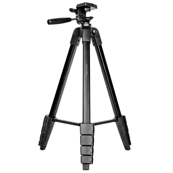 Porodo Aluminium Tripod Black - ستاند تصوير ثلاثي القوائم احترافي من بورودو