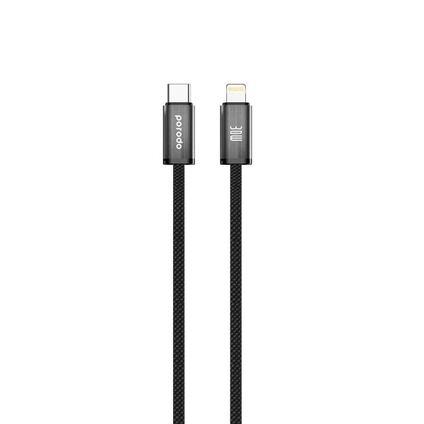 Porodo Woven 30W Lightning to Type-C Cable 1.2M - كيبل تايب سي لايتننغ 30 واط من بورودو