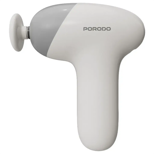 Porodo Lifestyle Portable 5 Gears Massage Gun Beige- جهاز مساج محمول بورودو لايف ستايل بخمس سرعات – لون بيج