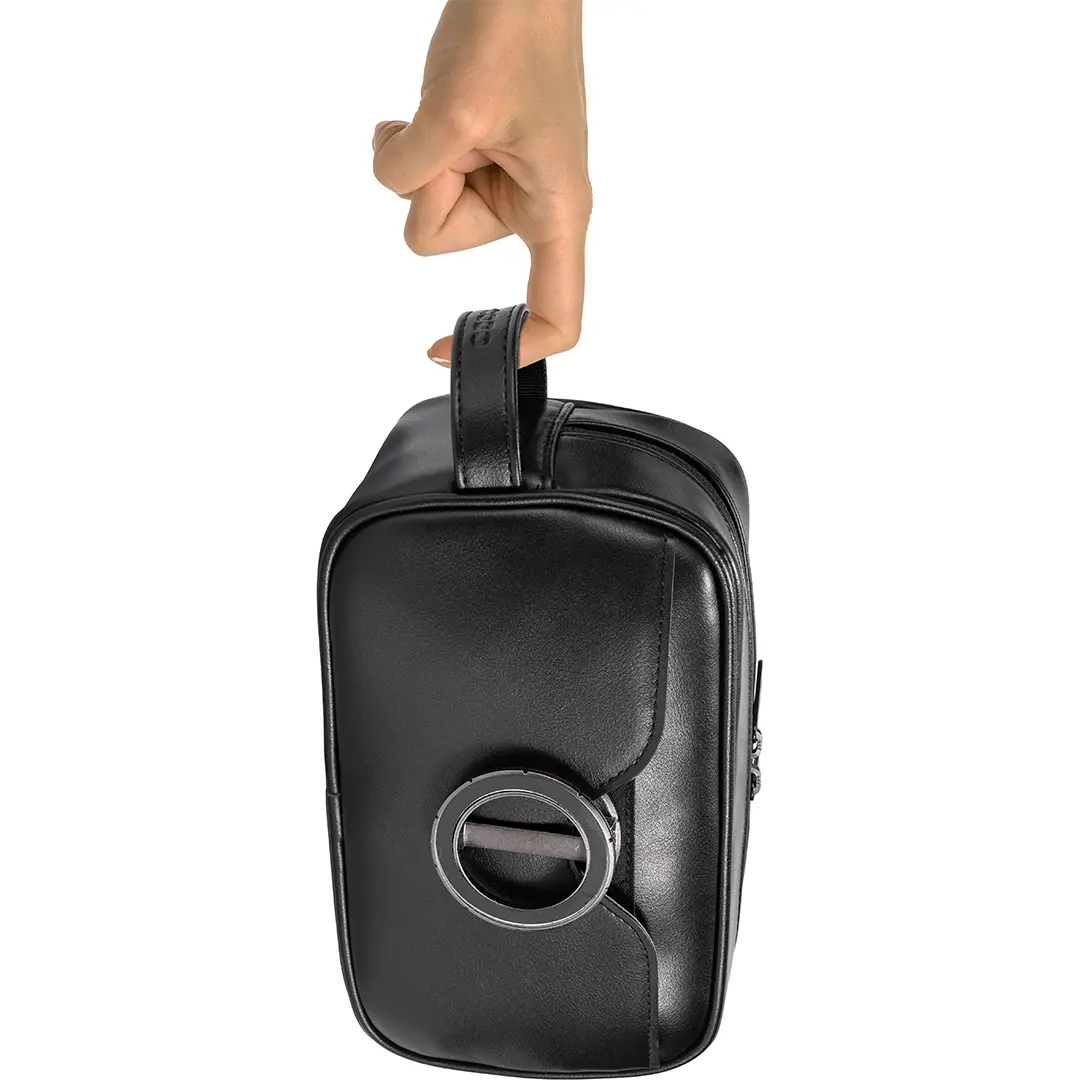 Porodo Lifestyle MagSafe Travel Organizer Pouch With Phone Holder Black - حقيبة يد محمولة مع ستاند ماك سيف من بورودو اسود