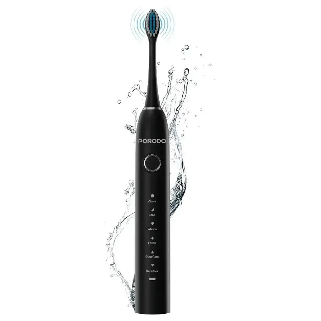 Porodo Lifestyle Smart Sonic 6-Mode Electrich Toothbrush with 4 Brush ...