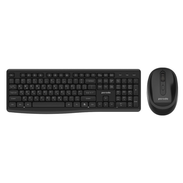 Porodo Wireless 2.4G+BT Keyboard with Mouse Black - كيبورد وماوس ...