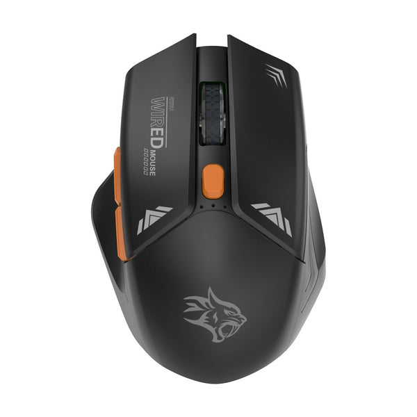 Porodo Gaming 2in1 2.4G Wireless Mouse DPI 1600 Black - ماوس لاسلكي للالعاب من بورودو اسود