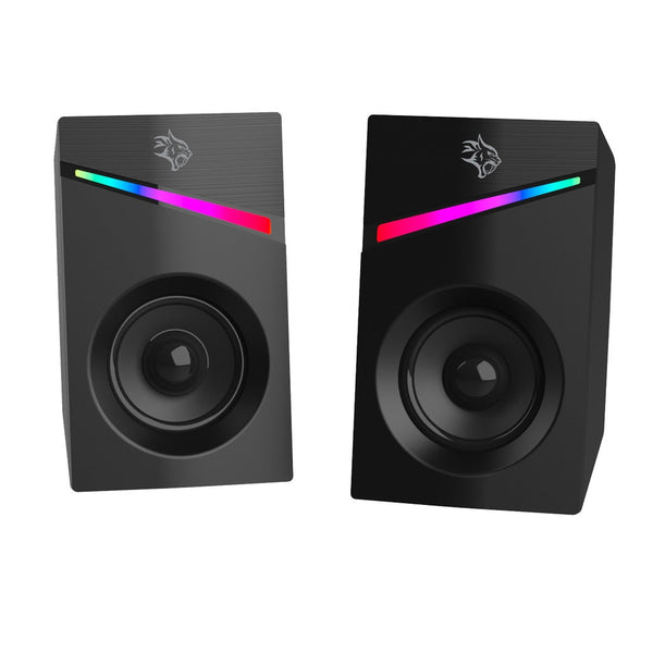 Porodo Gaming Speakers Wired 1.1m RGB Black - سبيكر كمبيوتر سلكي للالعاب 6 واط من بورودو اسود