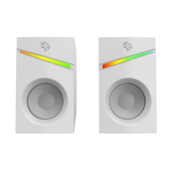 Porodo Gaming Speakers Wired 1.1m RGB White  - سبيكر كمبيوتر سلكي للالعاب 6 واط من بورودو