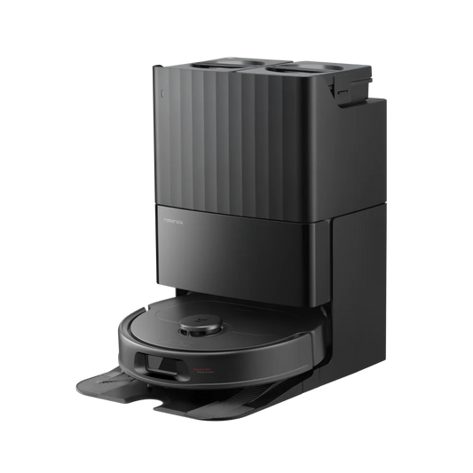 ROBOROCK QREVO 5AE 12000 PA ROBOTIC VACUUM CLEANER AND EMPTY WASH FILL DOCK BLACK - روبوت التنظيف كنس ومسح بقوة شفط 12000 باسكال مع محطة تفريغ وغسل وتعبئة تلقائية من روبوروك لون اسود