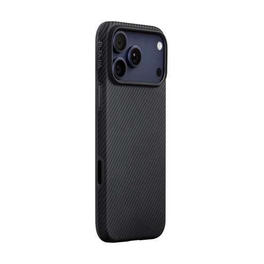 PITAKA ARAMID ULTRA GUARD CASE FOR IPHONE 17 PRO MAX BLACK/GRAY - كفر ايفون 17 برو ماكس ماك سيف من بيتاكا لون اسود/رمادي