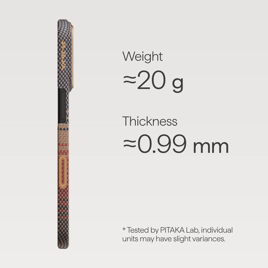 PITAKA ULTRA SLIM CASE FOR IPHONE 17 PRO MAX SUNSET - كفر ايفون 17 برو ماكس فائق النحافة ماك سيف من بيتاكا