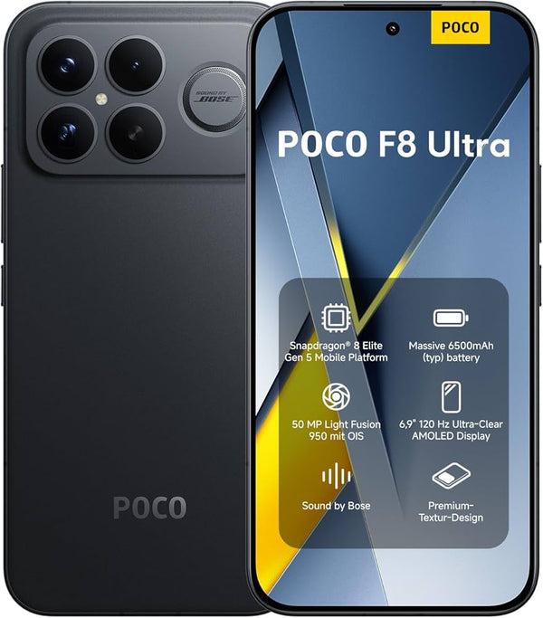 POCO F8 Ultra 16/512 Black - بوكو ف٨ الترا اسود