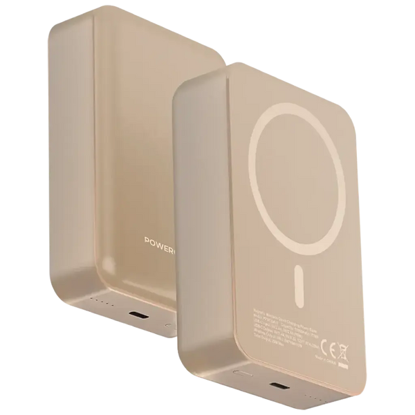 Powerology 20000 mAh 20W PD & 15W Magsafe Power bank Desert Titanium - باوربنك 20000 ملي امبير ماك سيف من باورولوجي